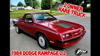 SOLD! TEST DRIVE 1984 Dodge Rampage 2.2 Sport Truck 5 speed recently out of a private collection