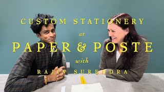 THE ART OF CUSTOM STATIONERY AT PAPER \u0026 POSTE with Rajiv Surendra - Toronto