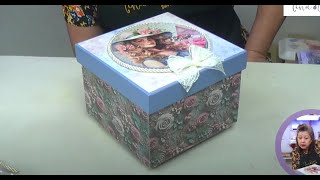 Linda decoupage com papel de seda 3D