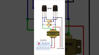 12v DC To 220v AC Inverter Circuit Diy #shorts #shortsfeed #youtubeshorts #diy