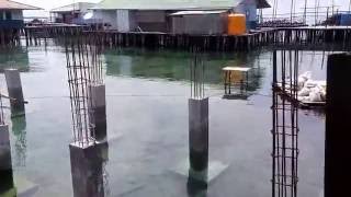 Pondasi Telapak Beton di Dasar Laut untuk Rumah Panggung