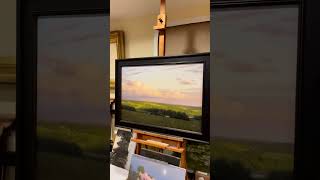 Signing a Large Plein air Painting of Summer Evening