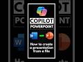 Create PowerPoint from Word document with Microsoft Copilot