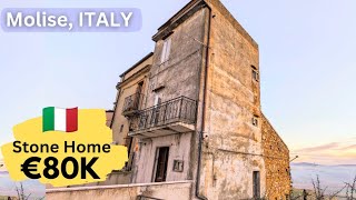 Fantastic ITALIAN HOME FOR SALE with TERRACE, Balcony and Courtyard in GORGEOUS Village •STONE HOME•