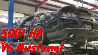 TURBO V6 Mustang makes 525+ rwhp 464+ ft lbs on 8-9 PSI?  WHAT?!?!