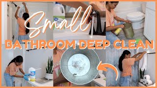 **NEW** SMALL BATHROOM DEEP CLEAN WITH ME 2022 | CLEANING MOTIVATION | REAL LIFE CLEANING