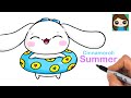 How to Draw Cinnamoroll Summer Pool Fun | Sanrio