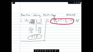 Solving Multi-Step