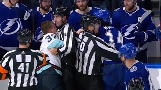 Scrum Ensues After Ross Colton Hits Gustav Olofsson