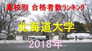 北海道大学 高校別合格者数ランキング 2018年【グラフでわかる】