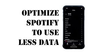 Optimize iPhone Spotify App To Use Less Cellular Data
