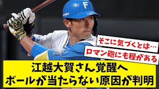 【ロマン砲】日ハム・江越大賀、覚醒へ！バットにボールが当たらない原因が判明【なんJ なんG反応】【2ch 5ch】