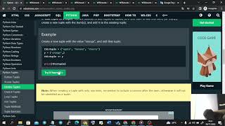 Learning Python Tuples with w3schools | Part 6