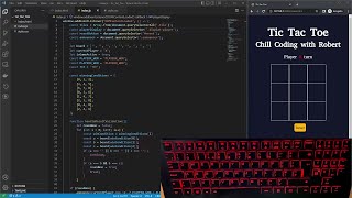ASMR Programming - Coding a Tic Tac Toe In HTML CSS JAVASCRIPT - No Talking