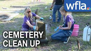 Volunteers work to restore vandalized historic Manatee County cemetery
