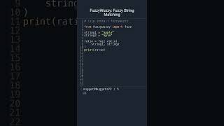 FuzzyWuzzy: Fuzzy String Matching in #Python | #DevNuggets