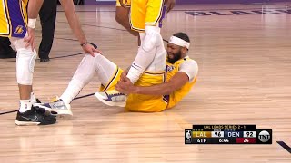 Anthony Davis lands awkwardly and rolls his ankle | Game 4 | Lakers vs Nuggets