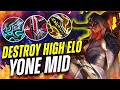 HOW TO DESTROY HIGH ELO WITH YONE MID - EUW Yone Ranked Gameplay Season 14