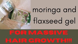 How to make FLAXSEED and MORINGA gel | Natural Hair Tutorial | DIY Prepoo/ Detangler