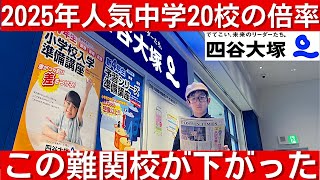 中学受験 2025年人気中学20校の倍率を調査。2024年と比較したらこの難関校の倍率が下がってました。