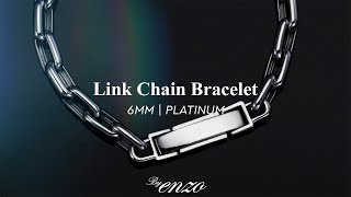 ByEnzo Link Chain Bracelet in Platinum [6mm] Men's Jewelry