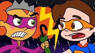 Drew Saves Spring from Raina Gloom with Sonny Shiner's Help | A Super Drew Pendous Superhero Story