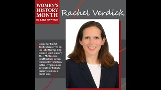 Women's HERstory Month -  City Councilor Rachel Verdick