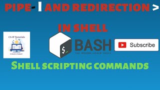 Pipe (|) and redirection operator in shell script with examples