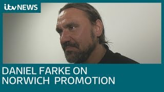 Daniel Farke on Norwich City promotion | ITV News