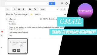 unable to download attachments from gmail