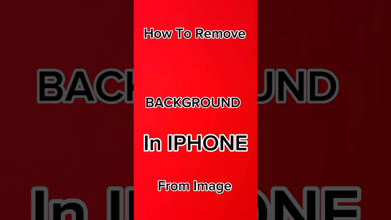 How to remove background from image on iPhone #youtubeshorts #shorts #iphoneediting