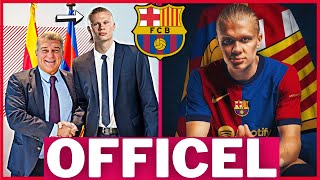 ERLING HAALAND AU FC BARCELONE !! C'EST BOUCLÉ ! POUR 180 MILLIONS € ! POUR REMPLACER LEWANDOWSKI !