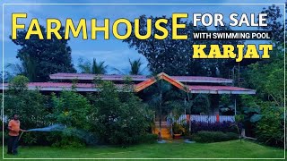 32 guntha farmhouse for sale With Swimming Pool in karjat. Near Kadav 📲 9773181911 / 8655885050