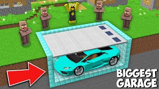 Who built BIGGEST DIAMOND GARAGE WITH CAR UNDERGROUND in Minecraft  SECRET DIAMOND CAR !