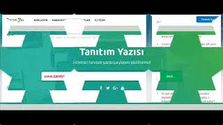 Ücretsiz tanıtım yazısı paylaşım platformu!