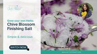 Make Chive Blossom Finishing Salt