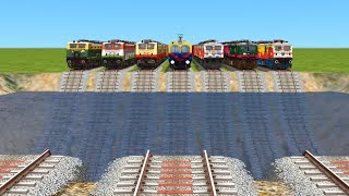 SEVEN TRAINS PASSING BY BUMPY🥤 RAILROAD TRACKS DIAMOND RISKY RAILROAD TRACKS/train wold4