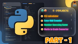 4 Python Mini Projects in 1 Video 🧠 | Perfect for Beginners! || Python ka Pitara || DeathCode