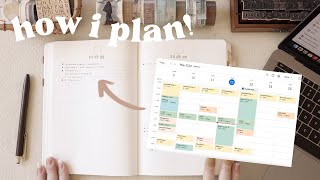 How I setup \u0026 use my google calendar with my bullet journal ✸ my digital + analog planning system 🖥