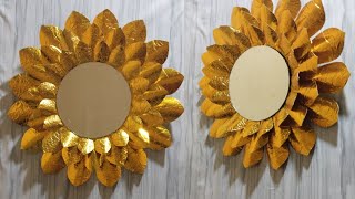 Cermin hias dari kardus||diy cermin hias||round mirror