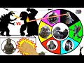 KING KONG vs GODZILLA Spinning Wheel Slime Game w/ Kong Skull Island + Godzilla, Gigan