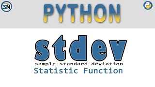 How to write the Statistic function Standard Deviation in Python. Step-by-Step Tutorial.