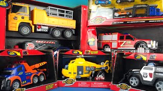 Fast Lane Action Wheels Truck Toy Collection - Fire Truck Tow Truck Police Car