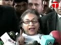 The memogate verdict involving husain haqqani late Asma Jahangir speaking to the press