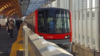 東武70000系71709F普通東武動物公園駅行き竹ノ塚駅到着(2023/3/3)