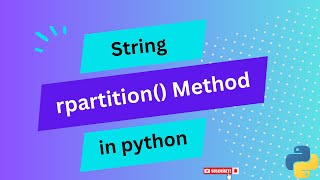 (SY) rpartition () method in python
