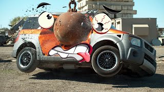 Extreme Dangerous Car Crusher Machine in Action, Crush Everything! Woa Doodland 🚍 Doodles Life