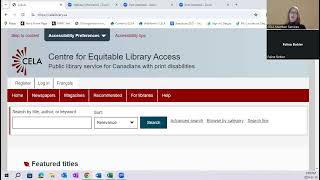 CELA Workshop for Libraries: Registering library patrons with print disabilities