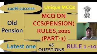 MCQ ON CCS(PENSION) RULES,2021 (PART-1)