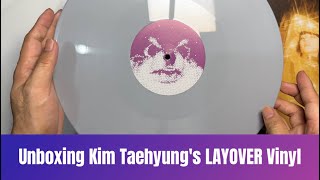 Unboxing Kim Taehyung's LAYOVER Vinyl 🟣 My First Ever Vinyl!!! 🤩